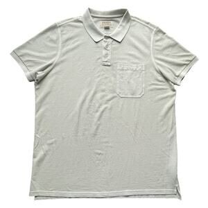 Filson Polo Shirt Mens Size XL Light Gray Knit CC Cotton Peru Made